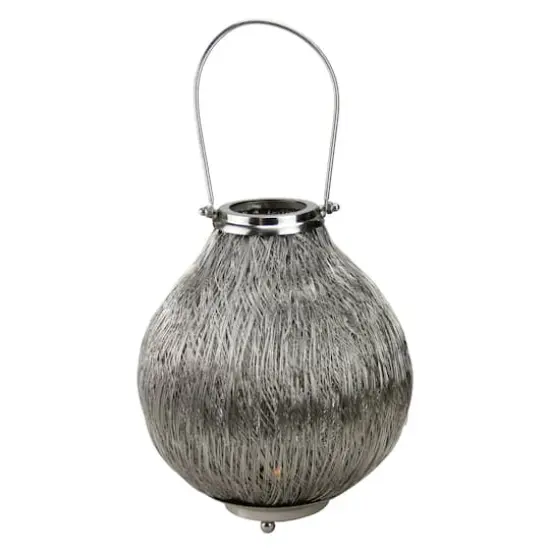 18.5" Urban Life Tea Light Candle Holder Lantern, Silver {1}
