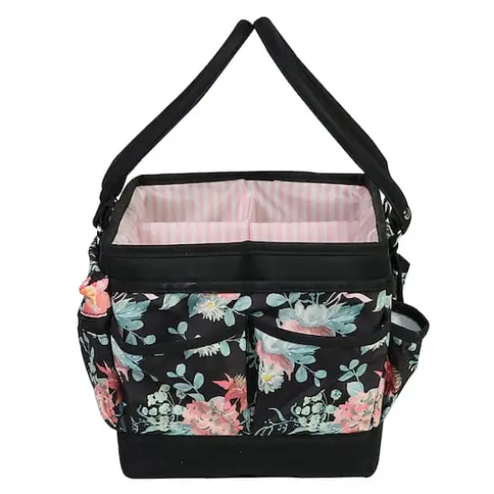 Everything Mary Black & Floral Deluxe Store & Tote Craft Organizer {5}