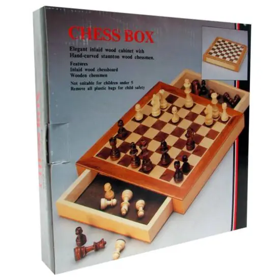 Toy Time Walnut Inlaid Magnetized Chess Set {5}