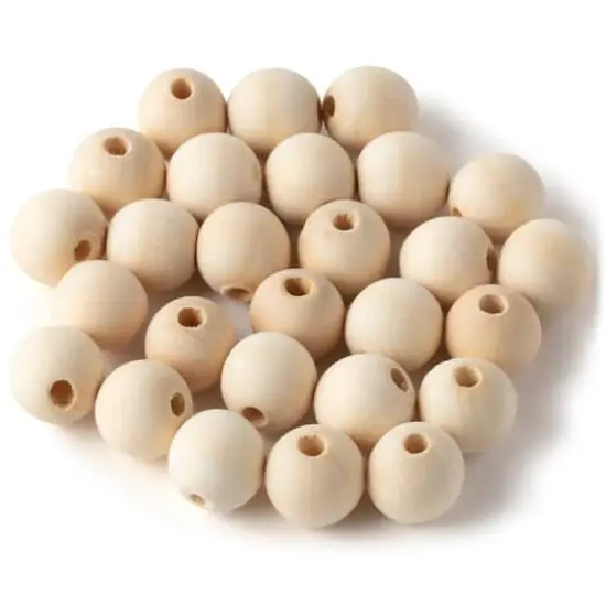 3/4" Round Wood Beads, 27ct. by Make Market&reg; {1}