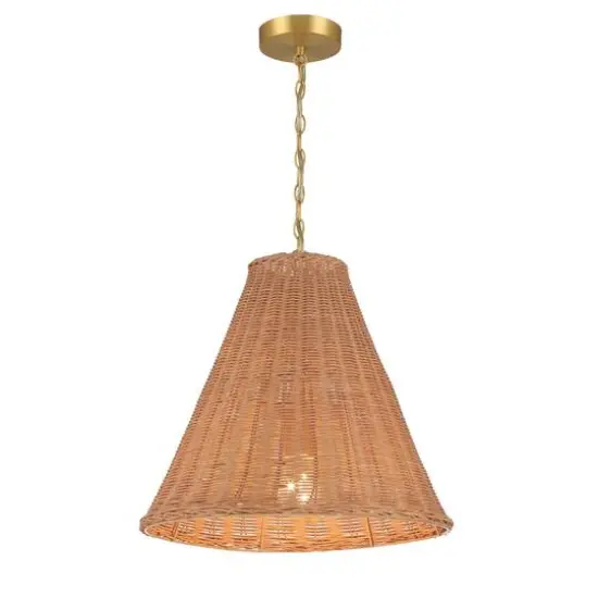 Hello Honey&reg; Rattan Taper Pendant Light Natural {20}