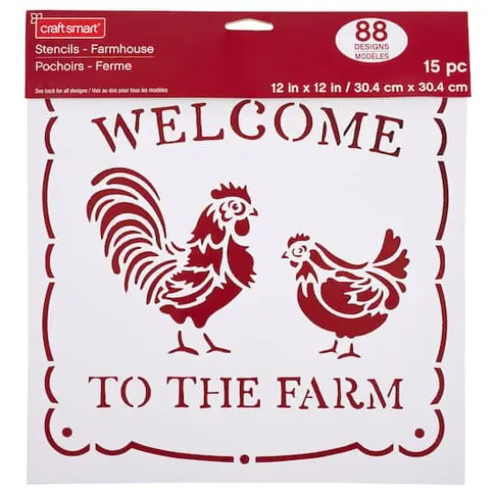 Farmhouse Stencils by Craft Smart&reg;, 12" x 12" {3}