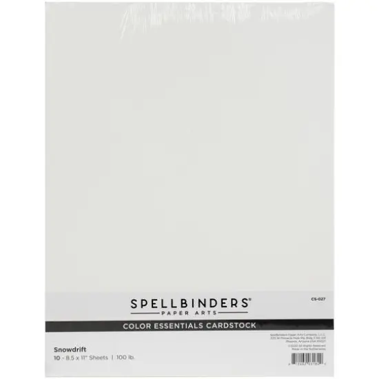 Spellbinders&reg; Color Essentials 8.5" x 11" Cardstock, 10 Sheets Snowdrift {1}