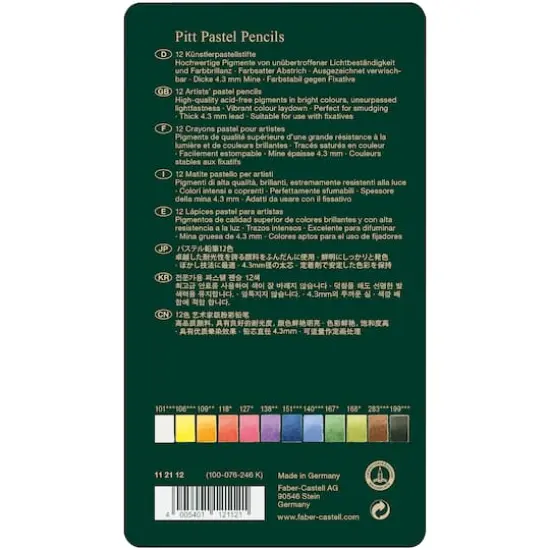 Faber-Castel Pitt 12 Color Pastel Pencil Set {5}