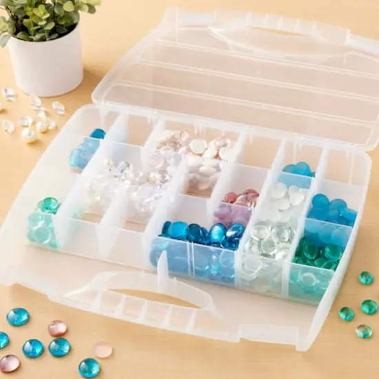 Large Adjustable Compartment Bead Storage Box with Handle by Bead Landing&trade; {3}