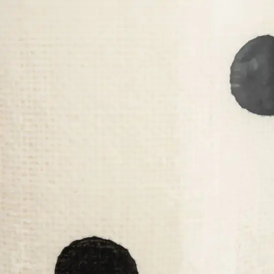 Hello Honey&reg; 7" Black and Ivory Textured Stoneware Planter with Polka Dots and Saucer {5}