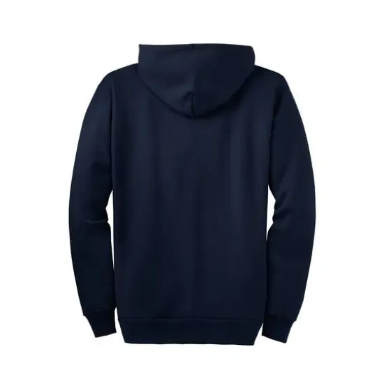 Port & Company® Tall Essential Fleece Full-Zip Hooded Sweatshirt Navy {4}