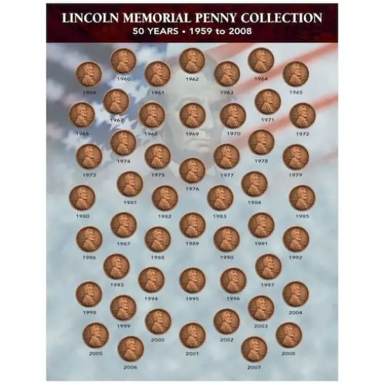 Lincoln Memorial Penny Collection 1959-2008 {1}