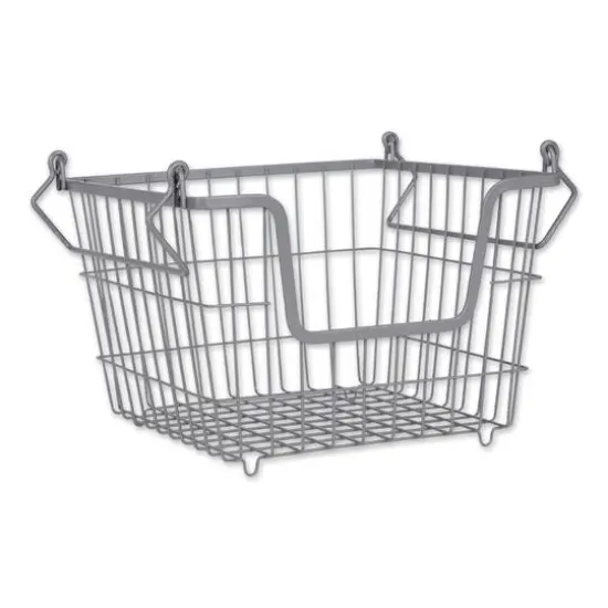 DII&reg; Medium Square Metal Basket Cool Gray {7}