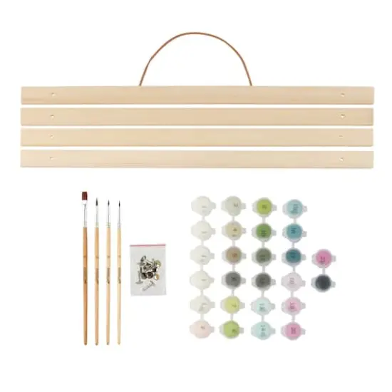 16" x 20" Beach Umbrella Paint-by-Number Kit with Wood Display Hanger by Artist's Loft® {3}