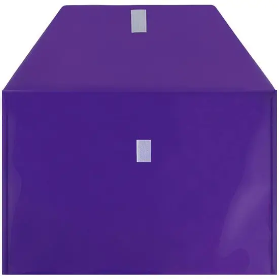JAM Paper 9.75" x 14.5" Plastic Hook & Loop Closure Envelopes, 12ct. Purple {4}