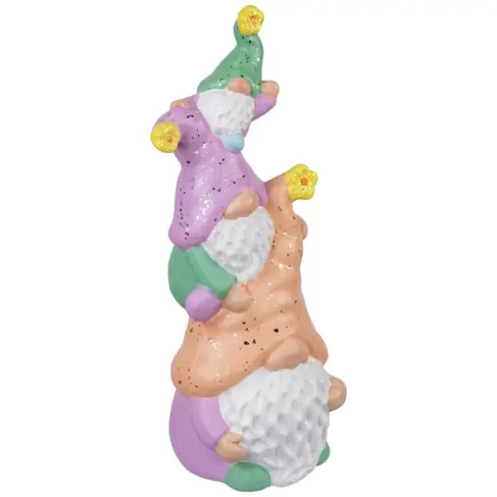 12" Lilac & Orange Gnome Tower Spring Figurine {5}