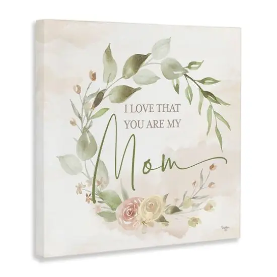 Stupell Industries Mother's Day Rose Wreath Canvas Wall Art {4}