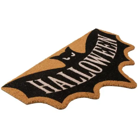 Natural Coir Halloween Bat Shaped Doormat {4}