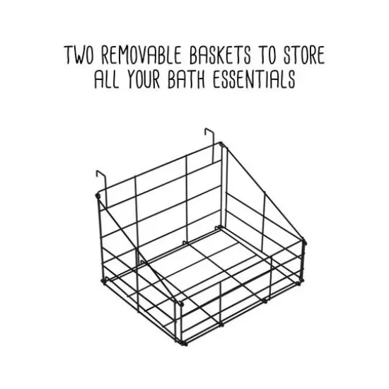 Honey Can Do Reversible Black Bathroom Storage Space Saver {18}