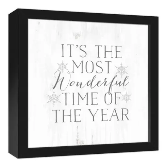 The Most Wonderful Time of the Year 12x12 Black Framed Canvas {3}