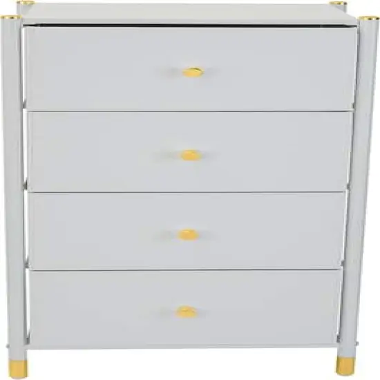 Simplify 4 Drawer Luxury Dresser White {1}