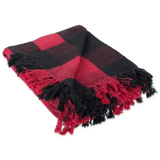 DII&reg; Tango Red & Black Buffalo Check Throw {1}