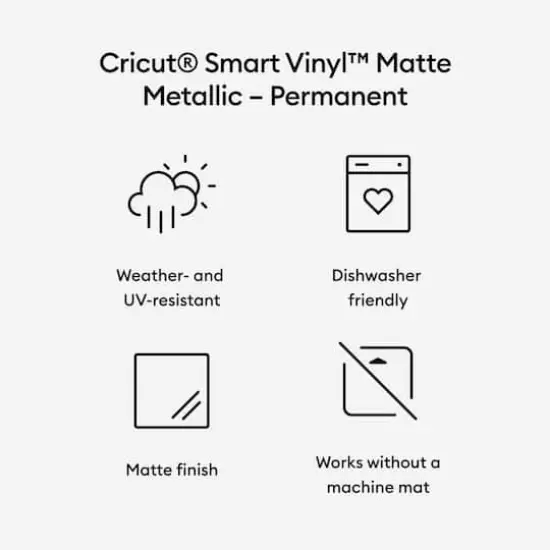 Cricut&reg; 25" Matte Metallic Permanent Smart Vinyl&trade; Champagne {5}