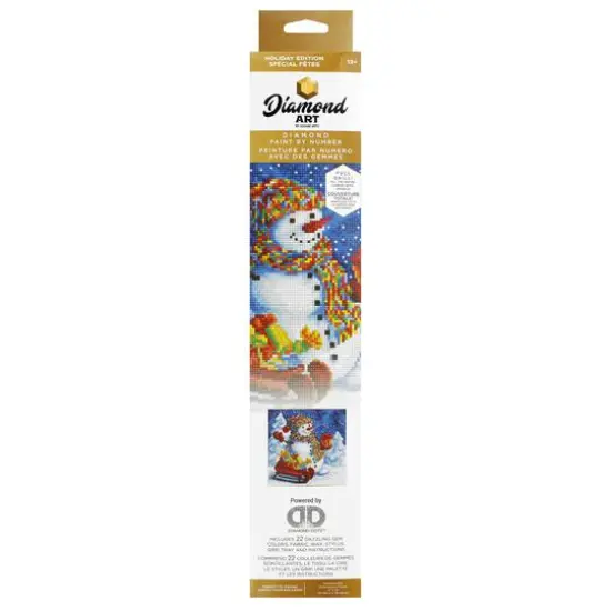 Diamond Art Holiday Snowman Fun Intermediate Kit {3}