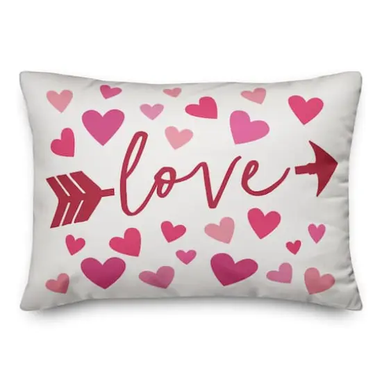 Love Hearts & Arrow Throw Pillow {1}