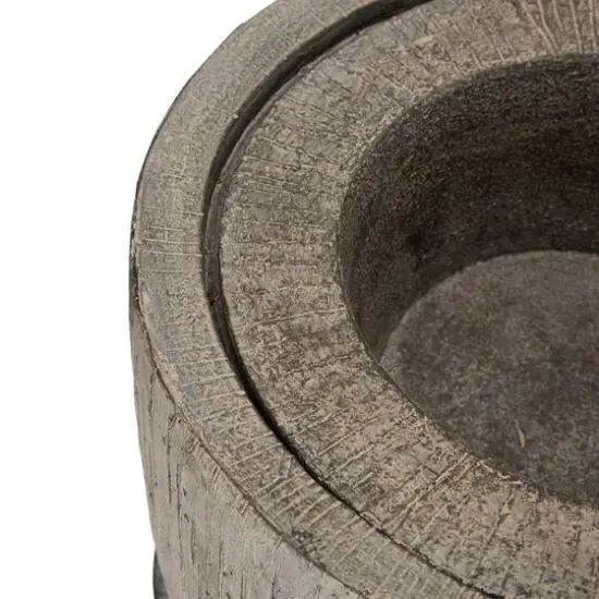 Glitzhome® 31" Polyresin Curving Shaped Outdoor Fountain with LED Light {7}