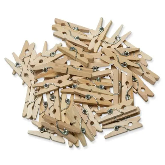 Creativity Street Natural Mini Spring Clothespins, 12 Pack {3}