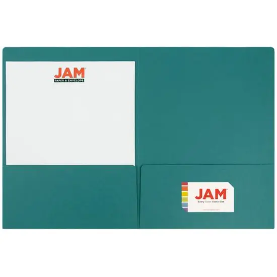 JAM Paper Premium Matte 2-Pocket Folders, 6ct. Teal Blue {5}