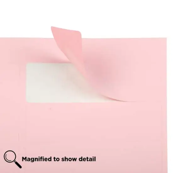 JAM Paper 1.3" x 4" Address Labels, 126ct. Baby Pink Pastel {4}