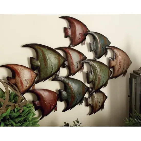Multicolor Metal Coastal Fish Wall D&eacute;cor {8}