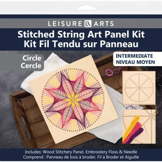 Leisure Arts&reg; Circle Stitched String Art Panel Kit {1}