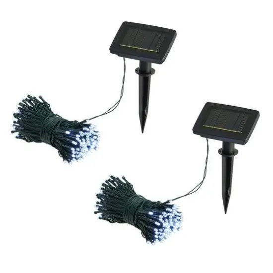 Glitzhome&reg; 72ft. 200ct. LED Solar String Light with 200 LED Lights, 2ct. {1}