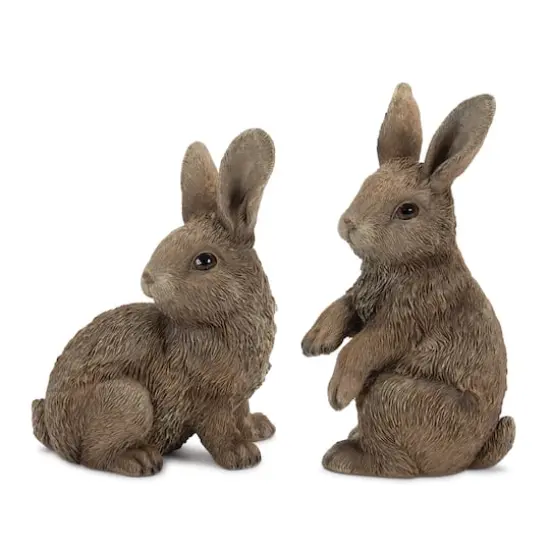 Garden Bunny Rabbit Figurines Set {1}