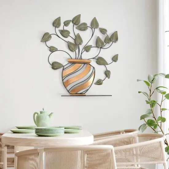 Habitat Decor 30" Betel Botanical Metal Wall Art {3}