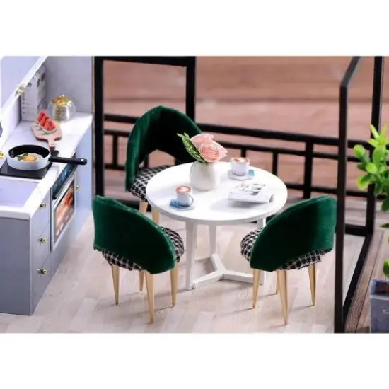 Wizardi Miniature Roombox: House on the Riviera Dollhouse Kit {9}