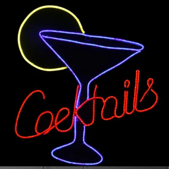 23" LED Cocktails Sign {3}