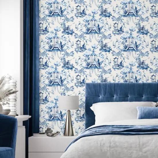 Harrison Howard East of the Moon Delft Peel & Stick Wallpaper {5}
