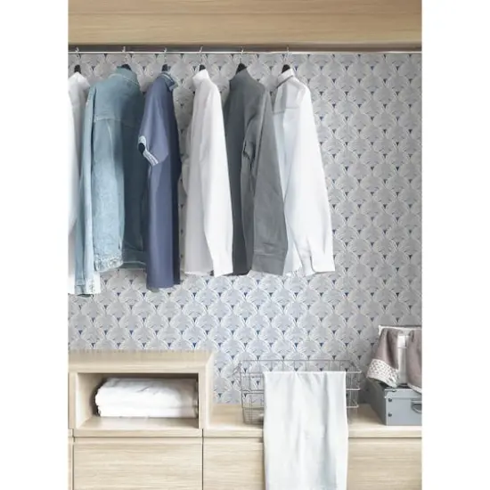 NuWallpaper Blue Manila Peel & Stick Wallpaper {7}