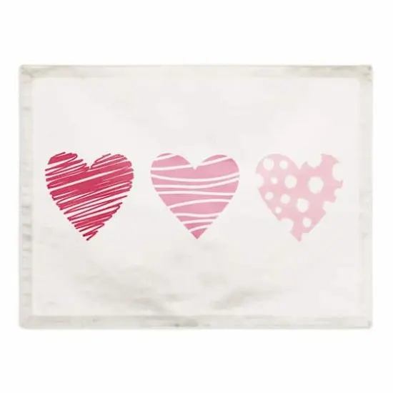 Tri Hearts Poly Twill Placemat {1}