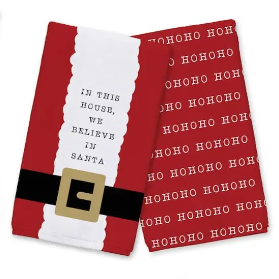 This Houbelieves Santa Hohoho Tea Towels - Set of 2 {1}