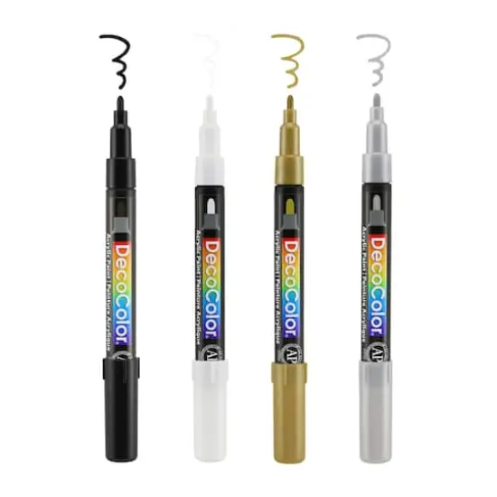 DecoColor&reg; Fine Tip Acrylic Paint Marker Set {4}