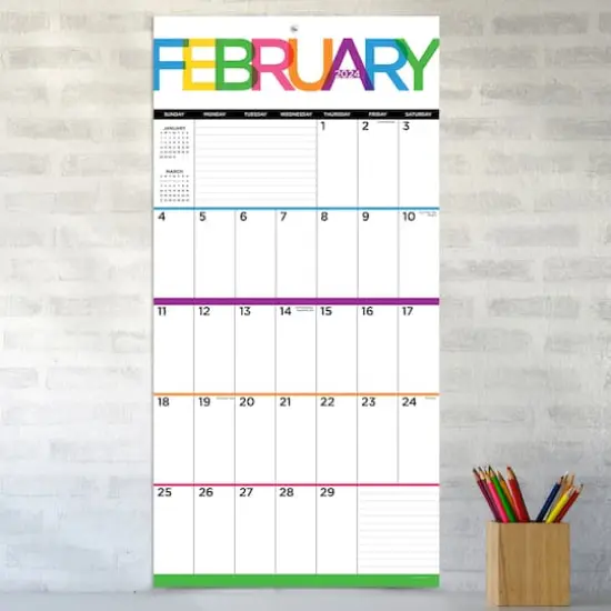 TF Publishing 2024 Big & Bright Grid Wall Calendar {5}