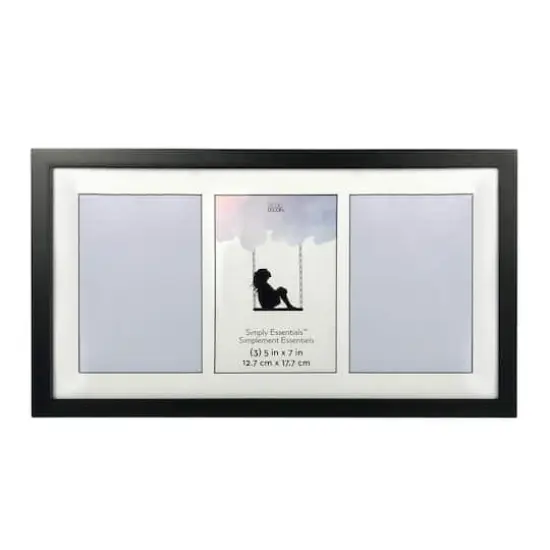 Simply Essentials&trade; 3 Opening Black Collage Frame with Mat by Studio D&eacute;cor&reg; {1}