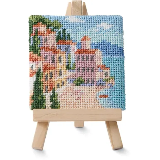 3" x 3" Portofino Needlepoint Kit with Easel by Loops & Threads&reg; {1}