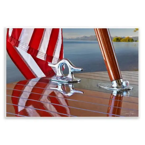 Stupell Industries Flag On Boat Hull Wall Plaque Art {1}