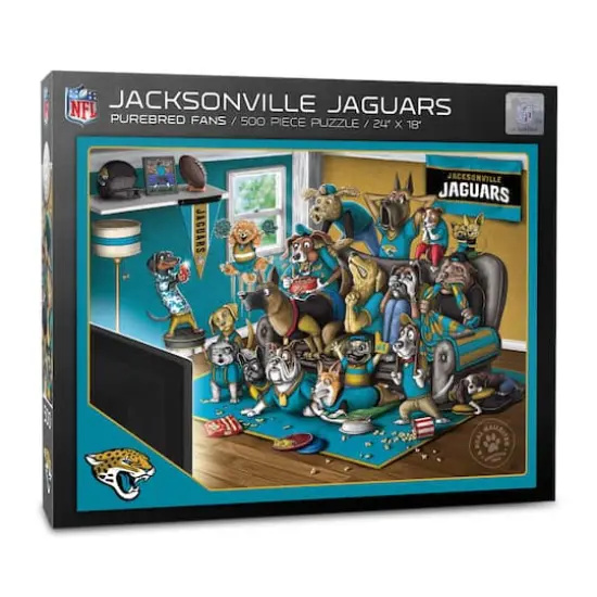 NFL Purebred Fans A Real Nailbiter 500 Piece Puzzle Jacksonville Jaguars {1}