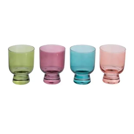 Hello Honey&reg; 6oz. Hand Blown Footed Drinking Glasses Set {1}