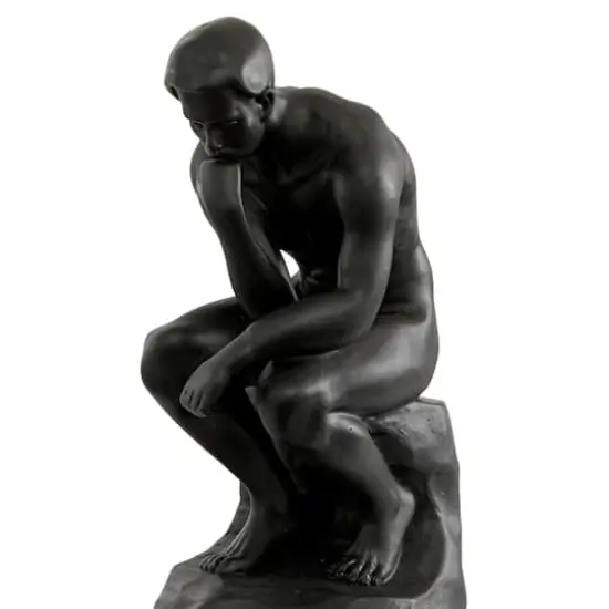 9" Black The Thinker Vintage Bookends {4}