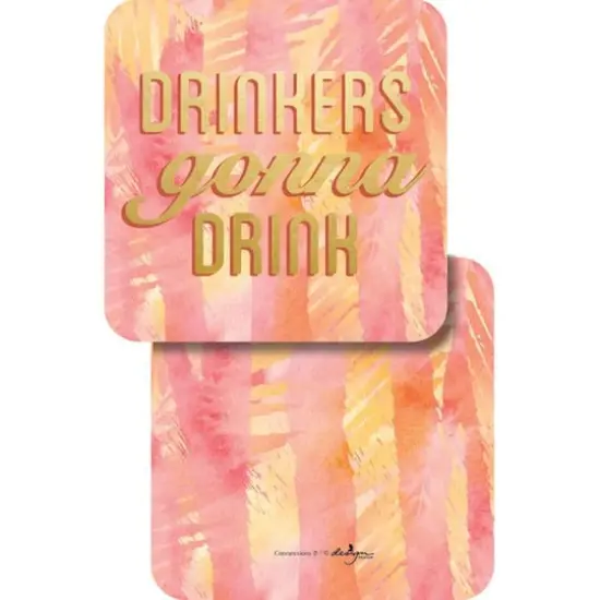 JAM Paper Drinkers Gonna Drink Coasters, 60ct. {1}