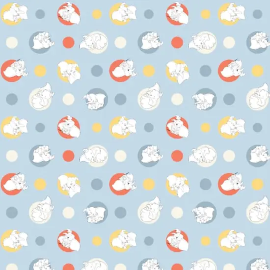 Disney&reg; Classics Dumbo Light Blue Polka Dot Cotton Fabric {1}